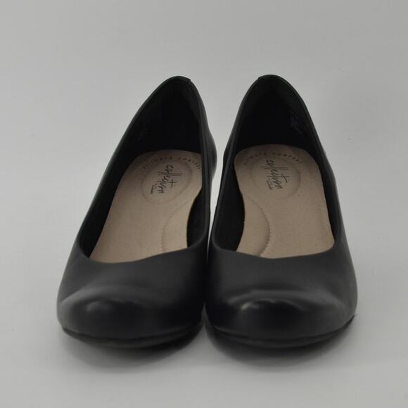 Clarks Collection Flores Tulip Wedge Womens Black Sz7.5 Pump - Picture 2 of 13